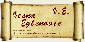 Vesna Eglenović vizit kartica